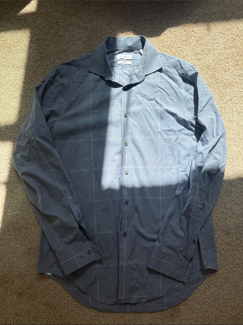 Calvin Klein Men’s Blue Button Up Shirt Slim Fit Size M